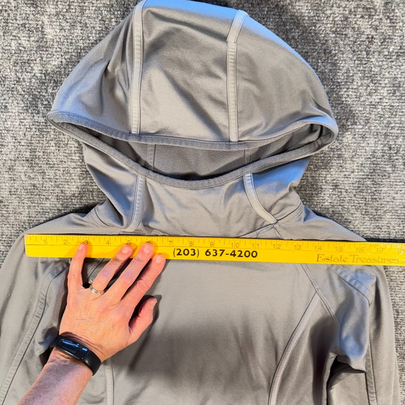 Athleta Hoodie XS Womens Gray Pullover Plush Tech Running Athletic - Picture 13 of 13